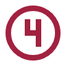 The number four in a circle for the steps to how the Christian directory works.